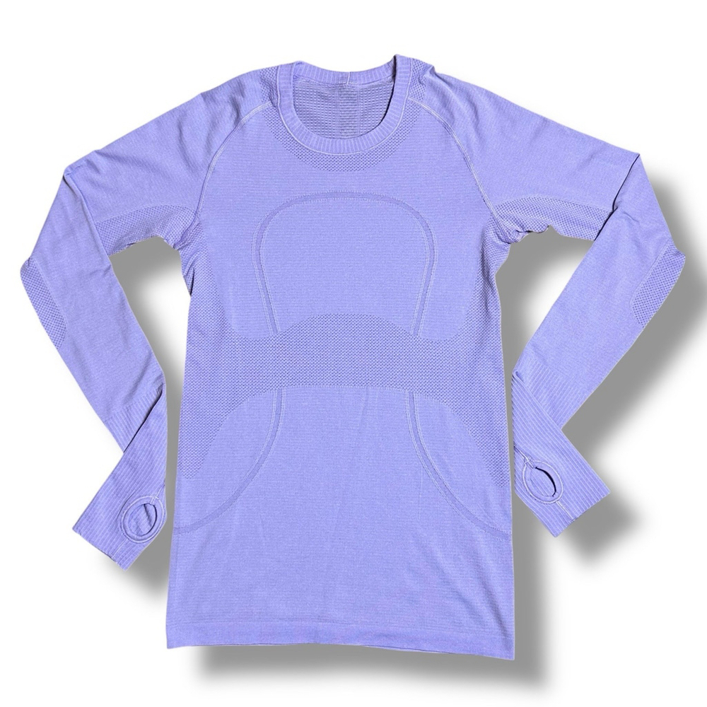 LULULEMON Swiftly Tech Long Sleeve Shirt Athletic Outdoors Purple Lavender 6